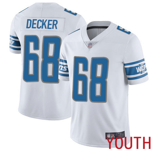 Detroit Lions Limited White Youth Taylor Decker Road Jersey NFL Football #68 Vapor Untouchable